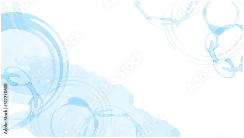水イメージの水彩背景　ベクターイラスト