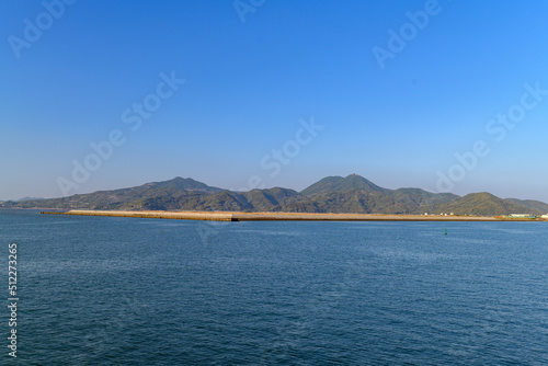 熊本港「海・有明海から観た港景色」金峰山風景
Kumamoto Port 