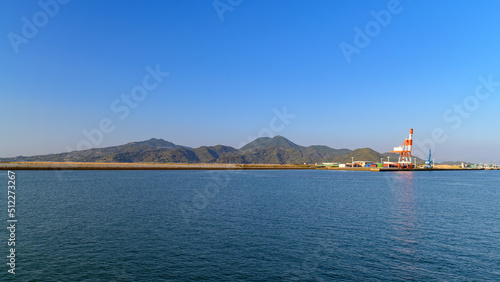 熊本港「海・有明海から観た港景色」金峰山風景
Kumamoto Port 