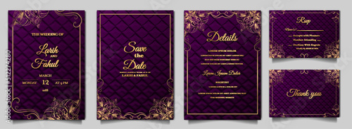 luxury wedding invitation card set