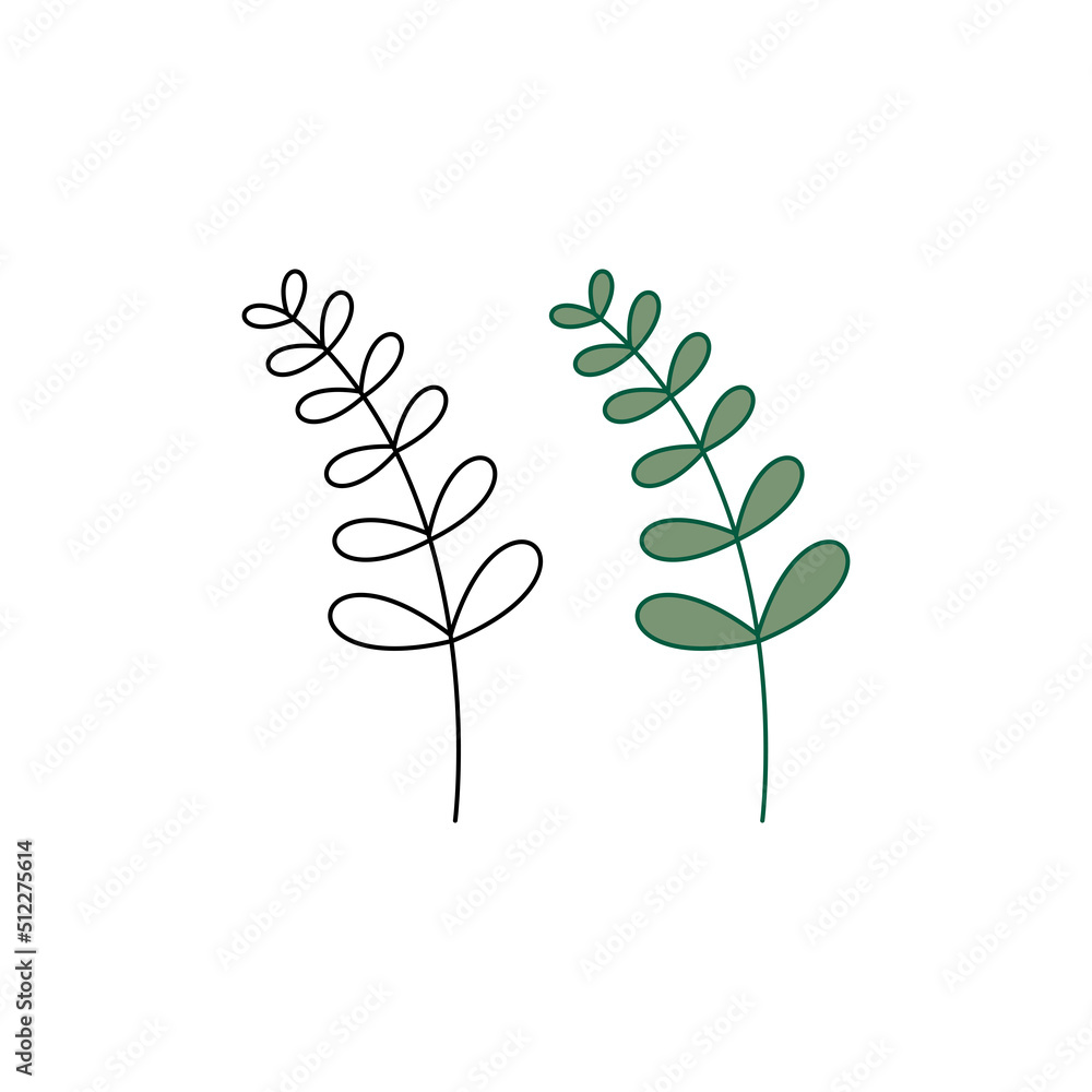 Hand drawn flower template vector