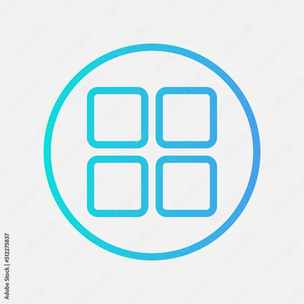 Menu icon in gradient style about user interface, use for website mobile app presentation Menu icon in gradient style about user interface, use for website mobile app presentation