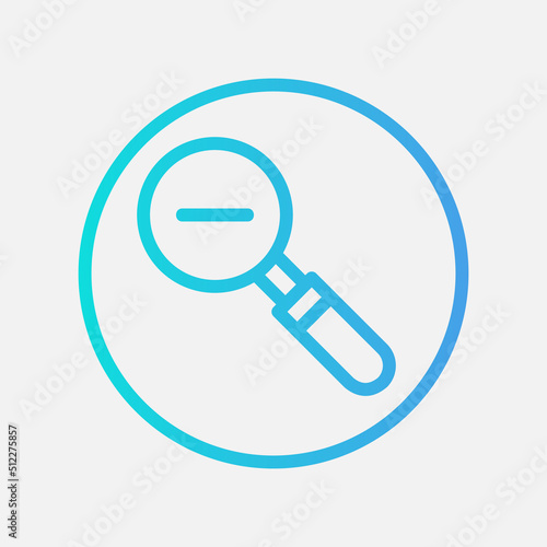 Zoom out icon in gradient style about user interface, use for website mobile app presentation