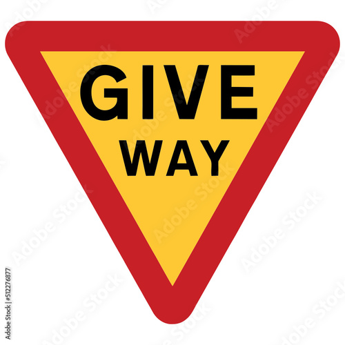 Free Download Give way road sign - GFXLoad