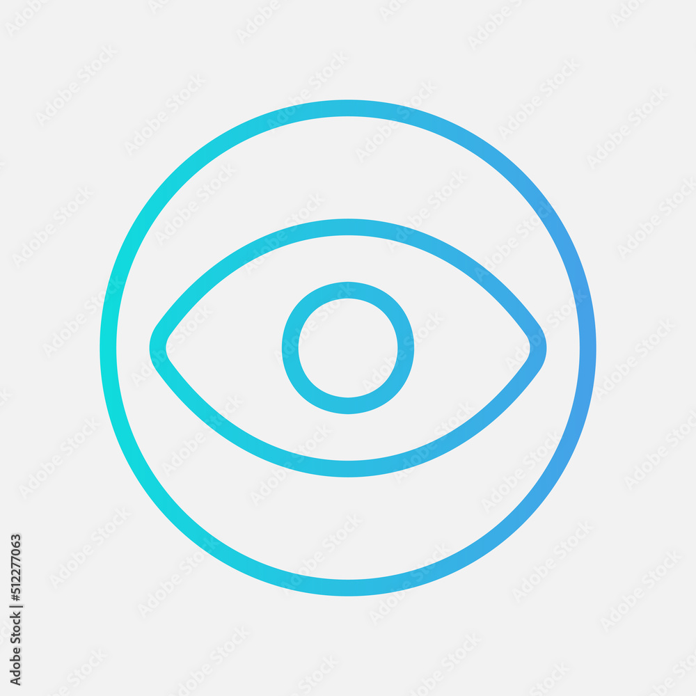 Visibility icon in gradient style about user interface, use for website mobile app presentation Visibility icon in gradient style about user interface, use for website mobile app presentation