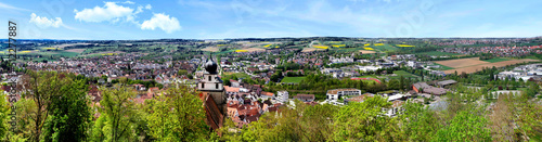 Panoramic view of Herrenberg with collegiate church, Baden Württemberg, Germany photo
