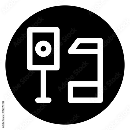 bus stop glyph icon