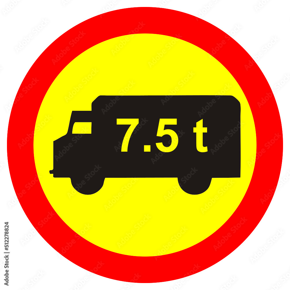 7.5 tonne The highway code traffic signs 7.5 tonne The highway code traffic signs