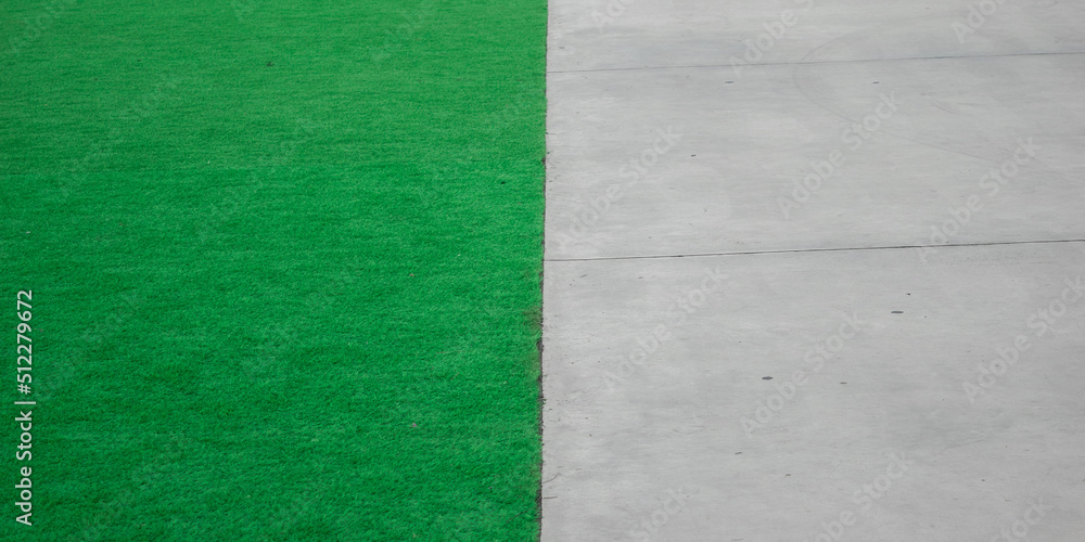 Fototapeta premium grass and concrete