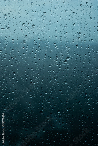 water drops on blue background