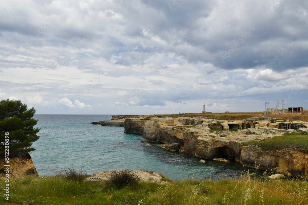 Stormy clouds over a sandy beach of Salento in Italy. Stormy clouds over a sandy beach of Salento in Italy.