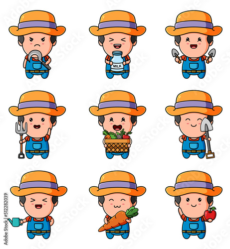 The farmer is harvesting the farm the mascot bundle set