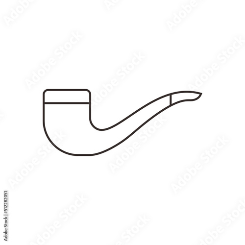 Hand drawn tobacco pipe vector template
