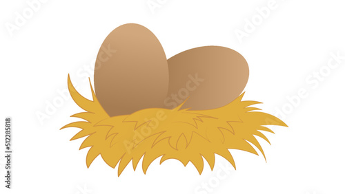 eggs in hay