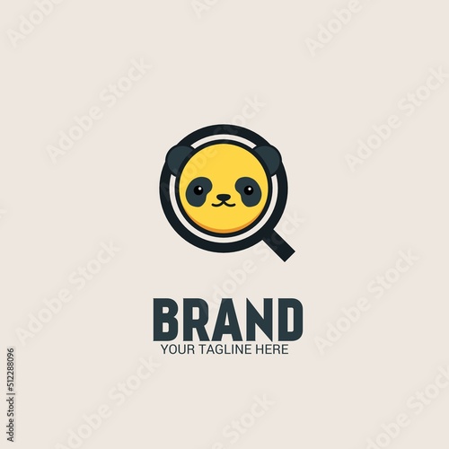 Panda logo with the letter q