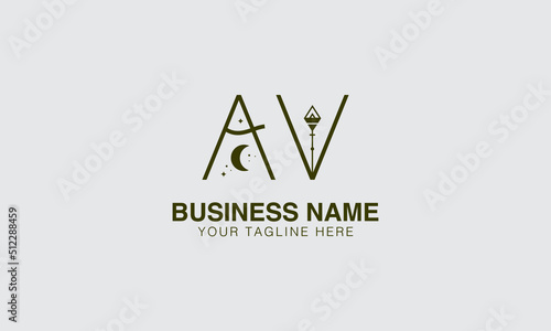 AV initial logo | initial based abstract modern minimal creative logo, vector template image. luxury logotype logo, real estate homie logo. typography logo. initials logo