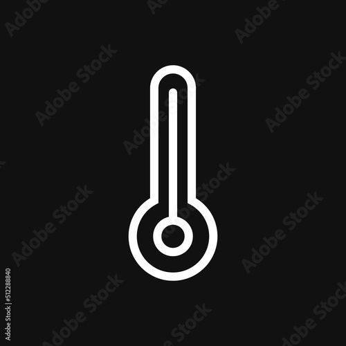 Thermometer icon on grey background