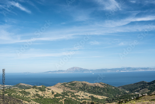 African coast from the coast of Cadiz, southern Spain