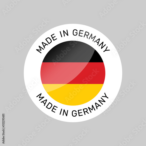 Made in Germany colorful vector badge. Label sticker with German flag. Free Download Made in Germany colorful vector badge. Label sticker with German flag. - GFXLoad