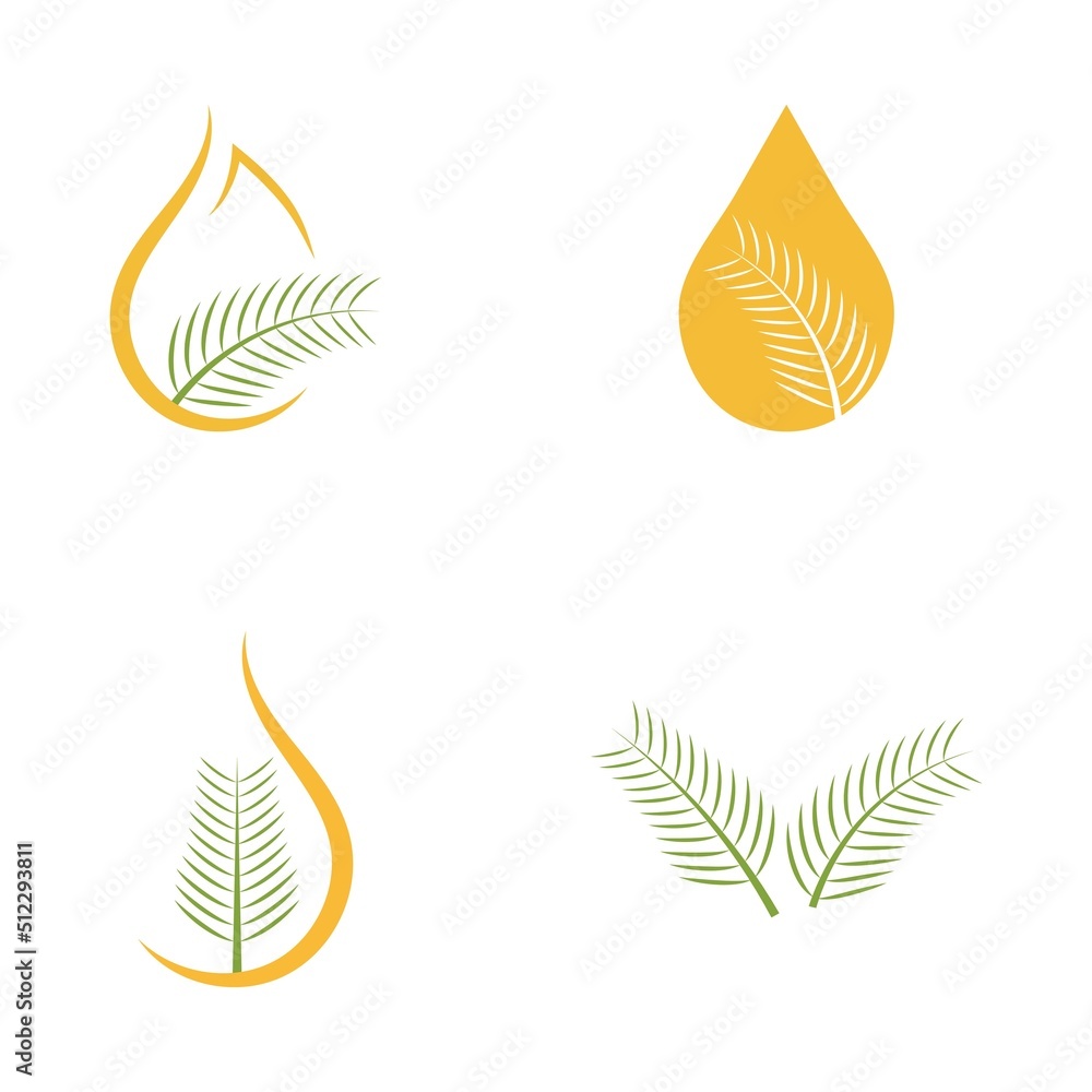 Palm oil logo vector flat design Palm oil logo vector flat design