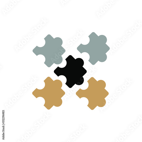 Vector line icon for extention. vector illuatration of puzzle.  Isolated on a blank background which can be edited and changed colors.
