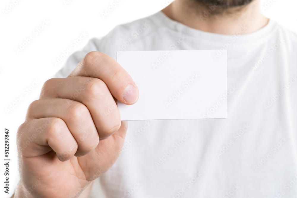 Mockup of man's hand holding a bussines card Mockup of man's hand holding a bussines card