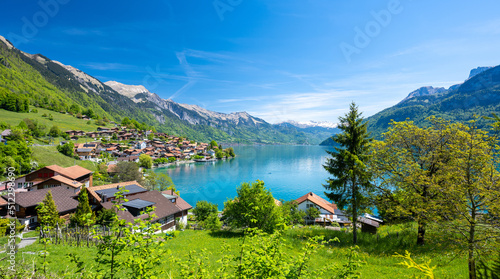 amazing view on Lake Brienz in Switzerland photo