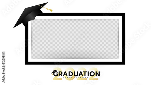 Frame Graduation Template for graduation with copy space.isolated on white background ,Vector illustration EPS 10