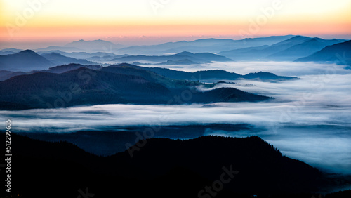 Sunrise in the Rarau mountains, Eastern Carpathians, Romania. © Szymon Bartosz
