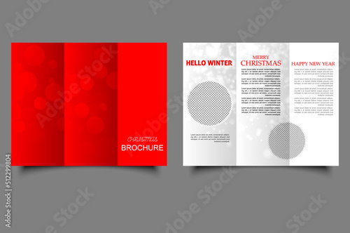 Trifold vector Christmas brochure background