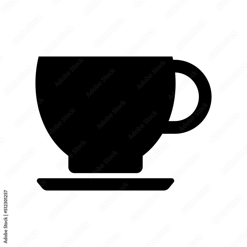 Tea cup and saucer icon. Cup a coffee concept vector illustration. Tea cup and saucer icon. Cup a coffee concept vector illustration.