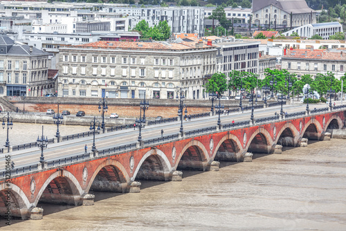 Bordeaux Pont de Pierre and Garonne River