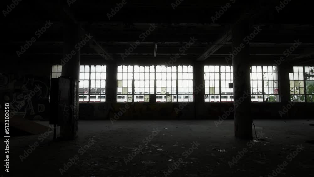 Big Windows in abandoned warehouse Big Windows in abandoned warehouse