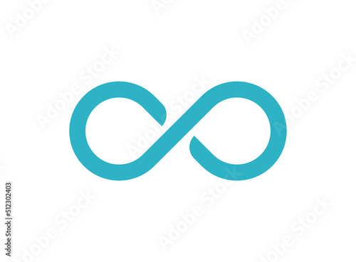 Blue Infinity Vector Logo Template Illustration Design.