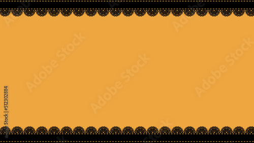 レースフリルのシンプルフレーム　ハロウィンカラー