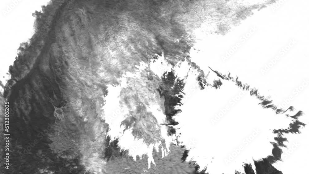 Black inks drops on white background. Drop white ink spreads Abstract ink splatter transition in black and white seamless loop. Reveal 3D animation.VFX overlay Black inks drops on white background. Drop white ink spreads Abstract ink splatter transition in black and white seamless loop. Reveal 3D animation.VFX overlay