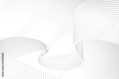 3d illustration of grey and white colored abstract wavy lines background.