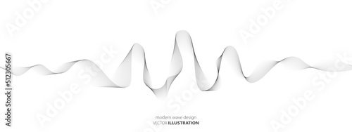 Vector halftone abstract wave symbol. Texture of chaotic lines. Monochrome energy flow. Music track. Heart rate. Background  presentation  screensaver  science  technology  social networks  business.
