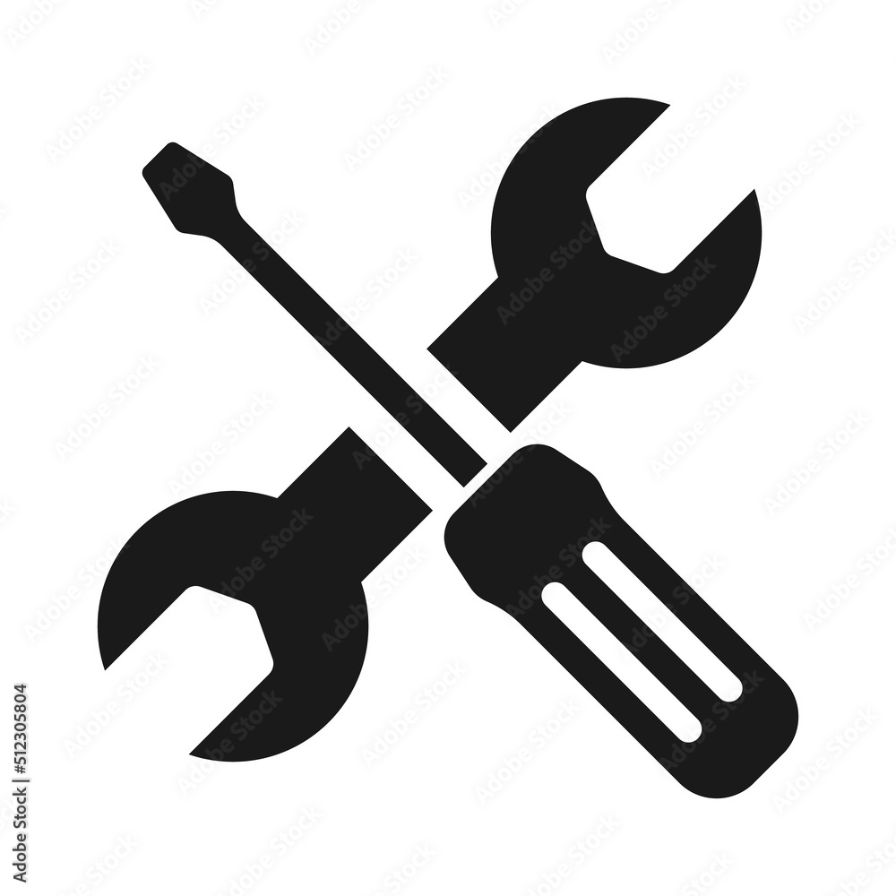 Repair tools icon. Tool icon. setting icon. Wrench and screwdriver. support, Service Repair tools icon. Tool icon. setting icon. Wrench and screwdriver. support, Service