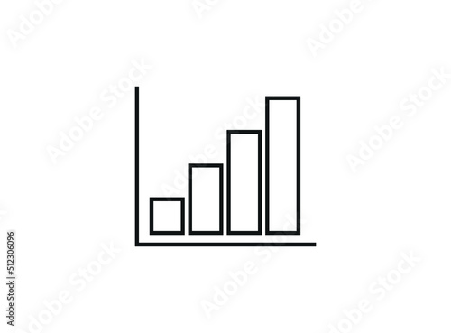 growing graph icon vector for computer  web and mobile app