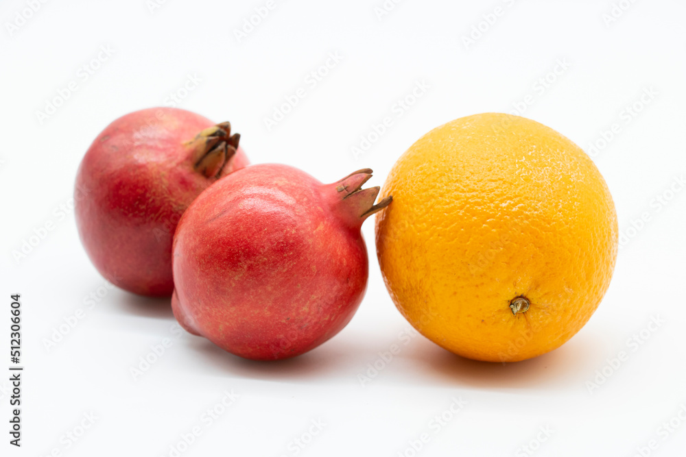 Fresh Pomegranate isolated on white background With clipping path. Fresh Pomegranate isolated on white background With clipping path.