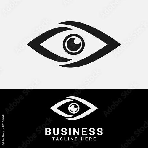 Abstract Eye Logo Design Template. Suitable for Eye Doctor Clinic Hospital Care Optic Ophthalmologist Community Business Company Logo Design.