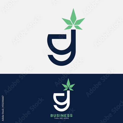 Letter Initial G Cannabis Logo Design Template. Suitable for Cannabis Hashish Weed Marijuana Hemp Plant Business Brand Company Shop in Modern Minimalist Logo Design.