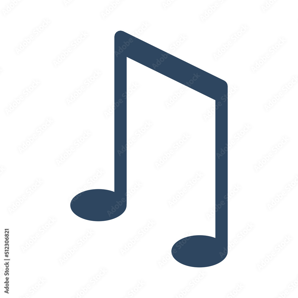 Vector music notes. Two musical eighth notes. Sound. Vector music notes. Two musical eighth notes. Sound.