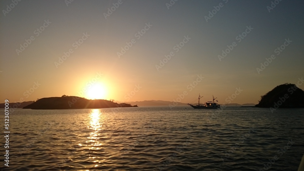 Sunset near Port Labuan Bajo