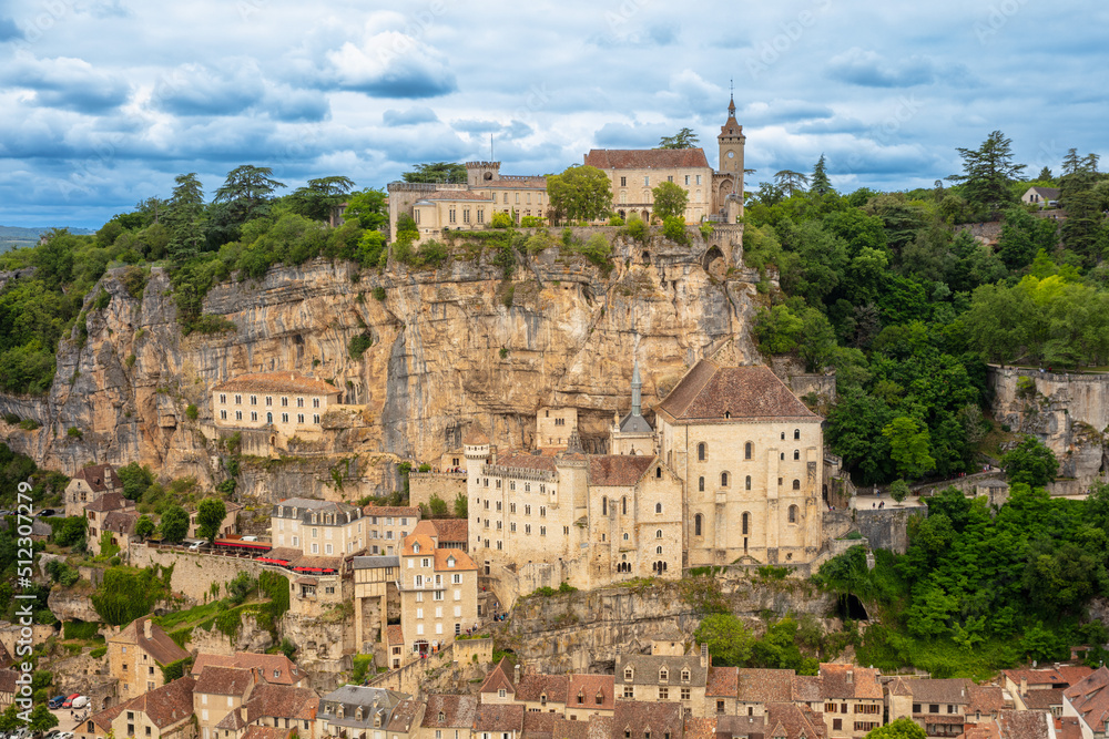 Panoramic view of Rocamadour- France
