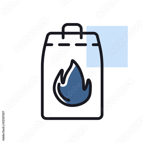 Grill charcoal vector icon. Barbecue and bbq grill