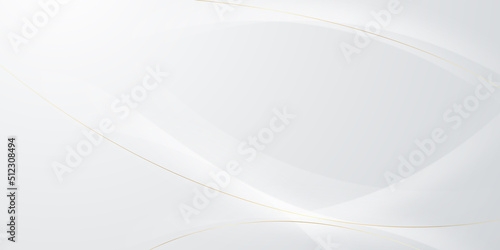 Elegant white background with elegant golden elements. Modern 3D Abstract Vector Illustration Design © HNKz