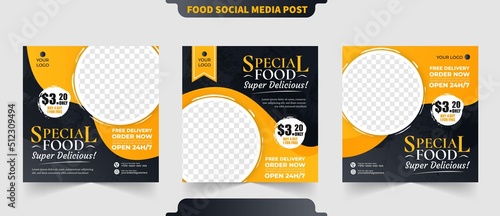 Culinary tasty food delicious for restaurant promotion menu content social media post poster flyer banner template