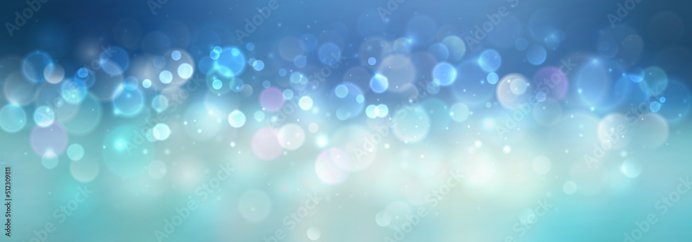Cold blue holiday lights with bokeh effect Cold blue holiday lights with bokeh effect
